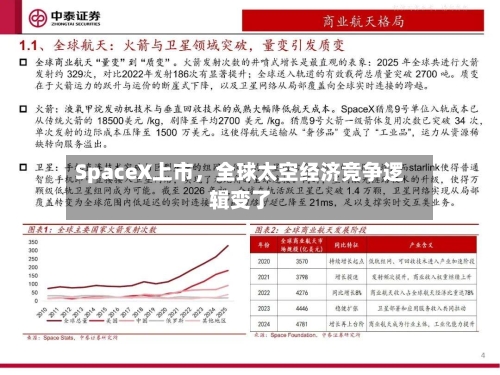 SpaceX上市，全球太空经济竞争逻辑变了-第3张图片