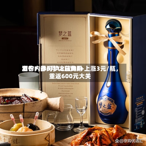 酒价内参6月16日费用发布：洋河梦之蓝M6+上涨3元/瓶	，重返600元大关-第3张图片