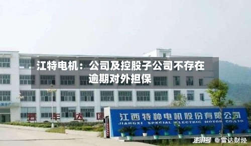 江特电机:公司及控股子公司不存在逾期对外担保-第2张图片