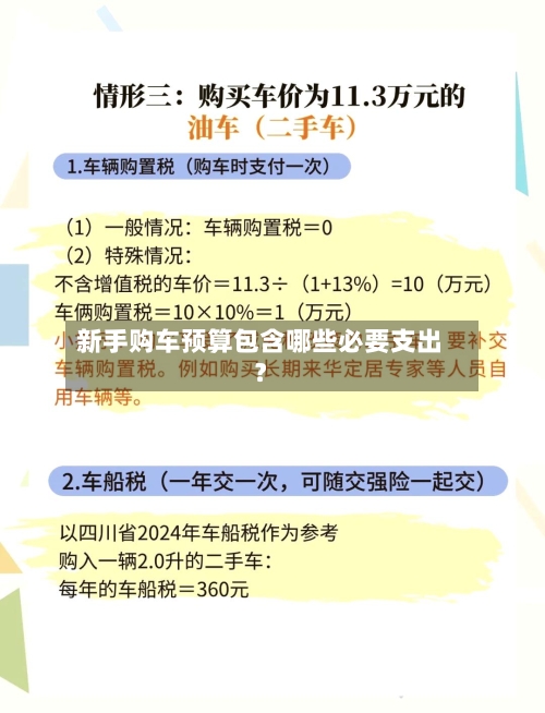 新手购车预算包含哪些必要支出?-第2张图片