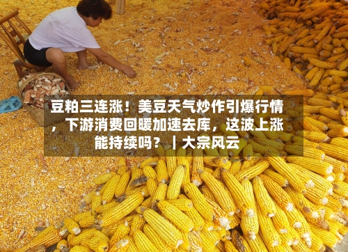豆粕三连涨！美豆天气炒作引爆行情，下游消费回暖加速去库，这波上涨能持续吗？｜大宗风云-第2张图片