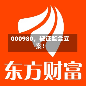 000980，被证监会立案！