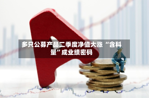 多只公募产品二季度净值大涨 “含科量	”成业绩密码-第2张图片