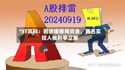 *ST高科：因涉嫌挪用资金	，两名实控人被刑事立案-第3张图片