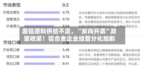 废铝原料供给不足，“反向开票	”政策收紧！铝合金企业经营分化加剧-第1张图片