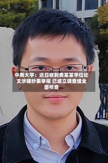 中南大学：近日收到费某某学位论文涉嫌抄袭举报 已成立调查组全面核查-第2张图片