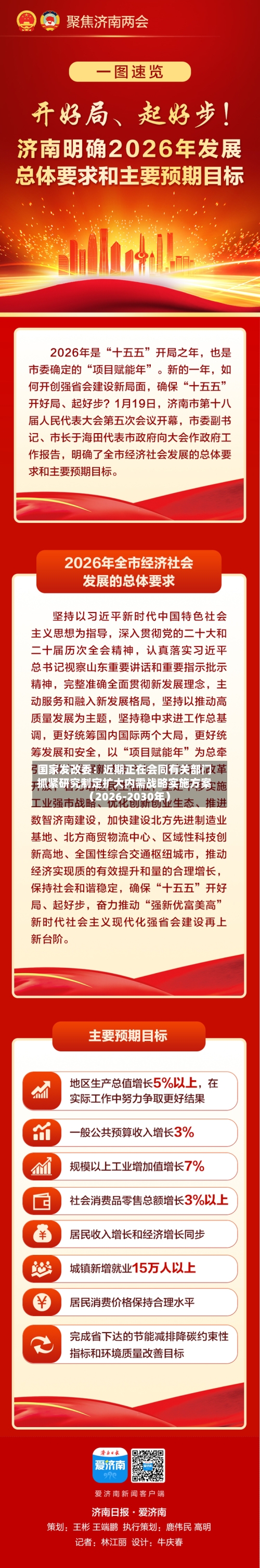 国家发改委：近期正在会同有关部门抓紧研究制定扩大内需战略实施方案（2026-2030年）-第2张图片