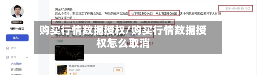 购买行情数据授权/购买行情数据授权怎么取消-第2张图片