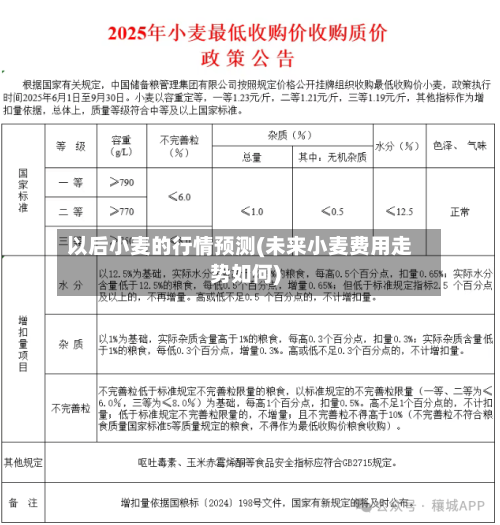 以后小麦的行情预测(未来小麦费用走势如何)-第3张图片