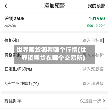 世界期货铜看哪个行情(世界铜期货在哪个交易所)