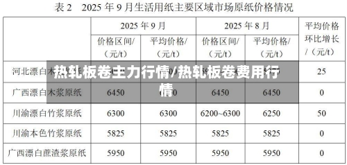 热轧板卷主力行情/热轧板卷费用行情