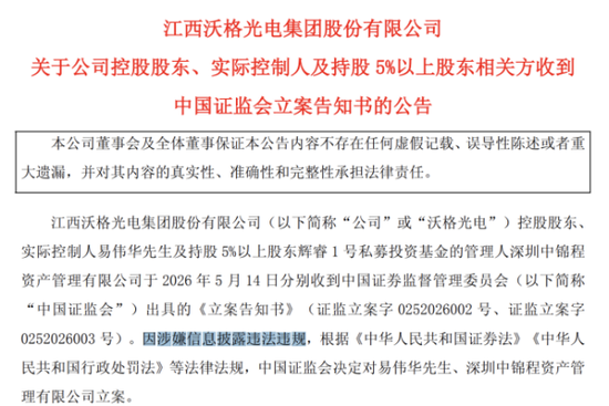 新业务持续“烧钱”	，沃格光电上半年亏损加剧，监管风波不断