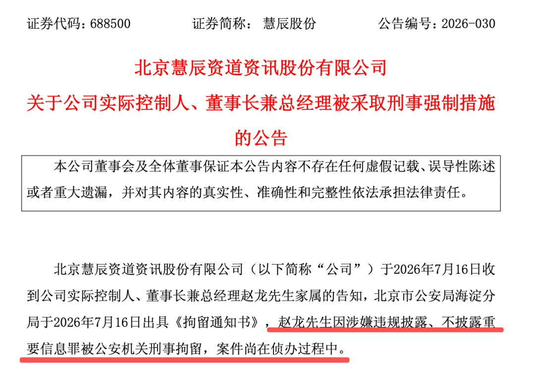 这家A股公司董事长，被刑拘！