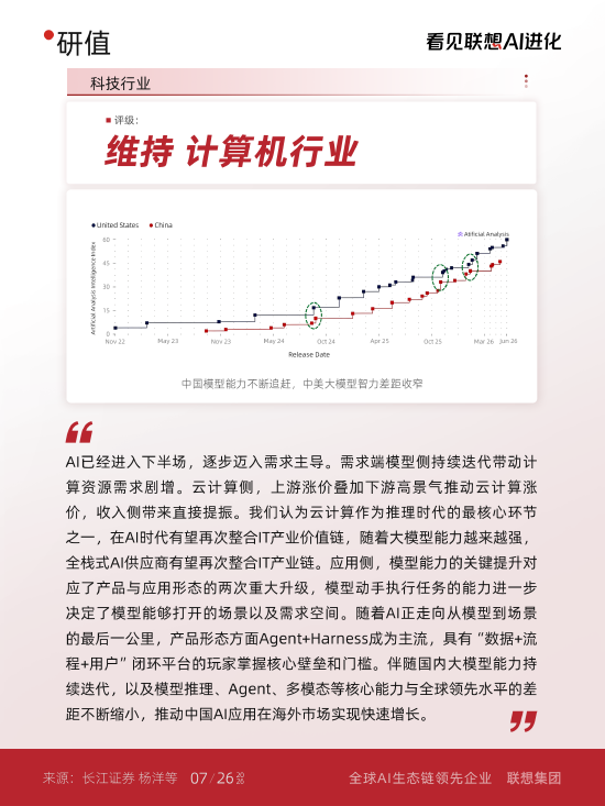 联想集团被纳入8月港股金股